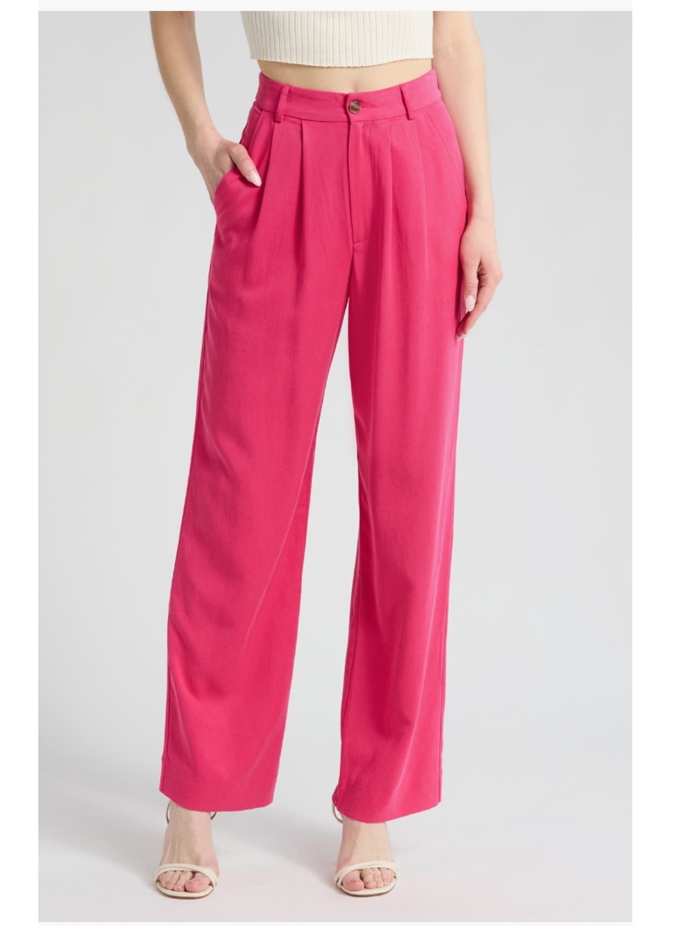 Reformation Mason Trouser Pants, Corvette Pink, Size 6, NWOT